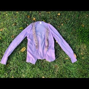 Jcrew purple cardigan sweater in xs